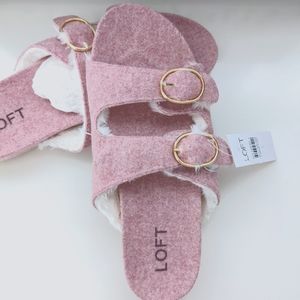 LOFT Faux Fur Lined Slippers